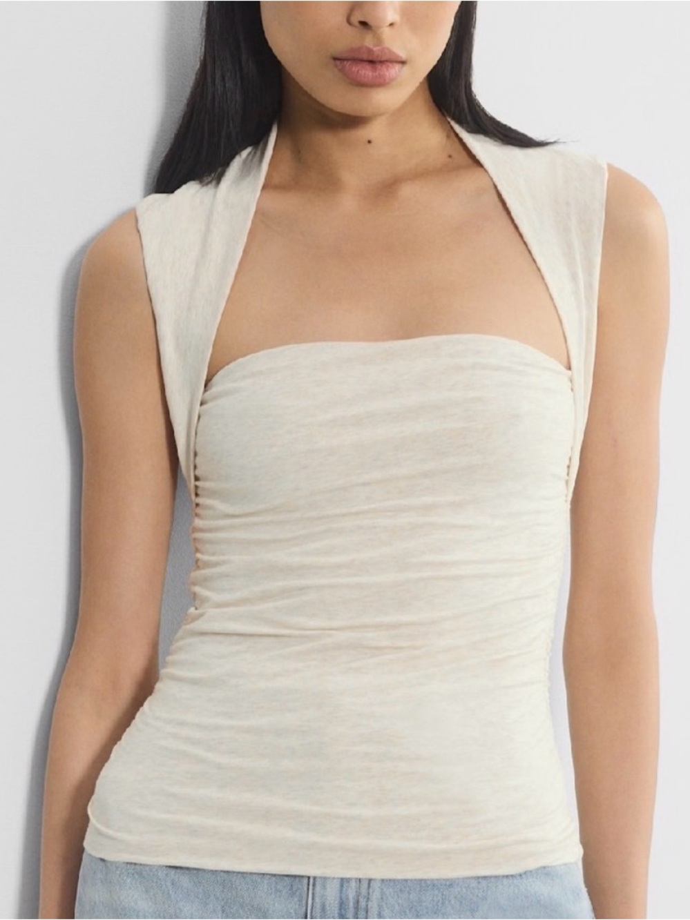 Aritzia Flourish Contour Top in Matte Pearl XS NWOT
